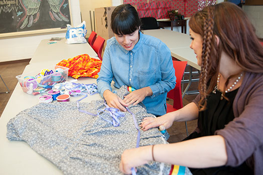 Women working on clothing